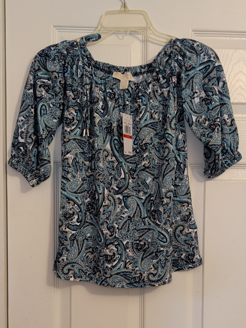 MICHAEL Michael Kors Paisley Cold Shoulder Blouse NWT